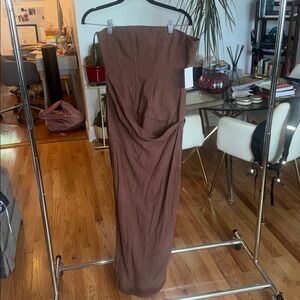 JLUXLABEL Chocolate Brown Dress